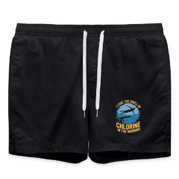 Diving diving board - Swim Trunks - black - Front - AI Model Male 185 light (185cm)