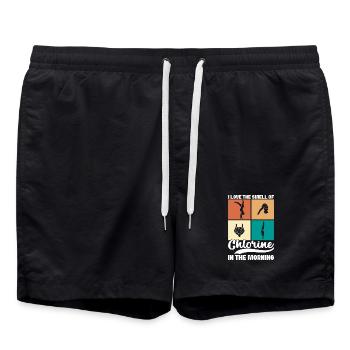 Diving diving board - Swim Trunks - black - Front - AI Model Male 185 light (185cm)