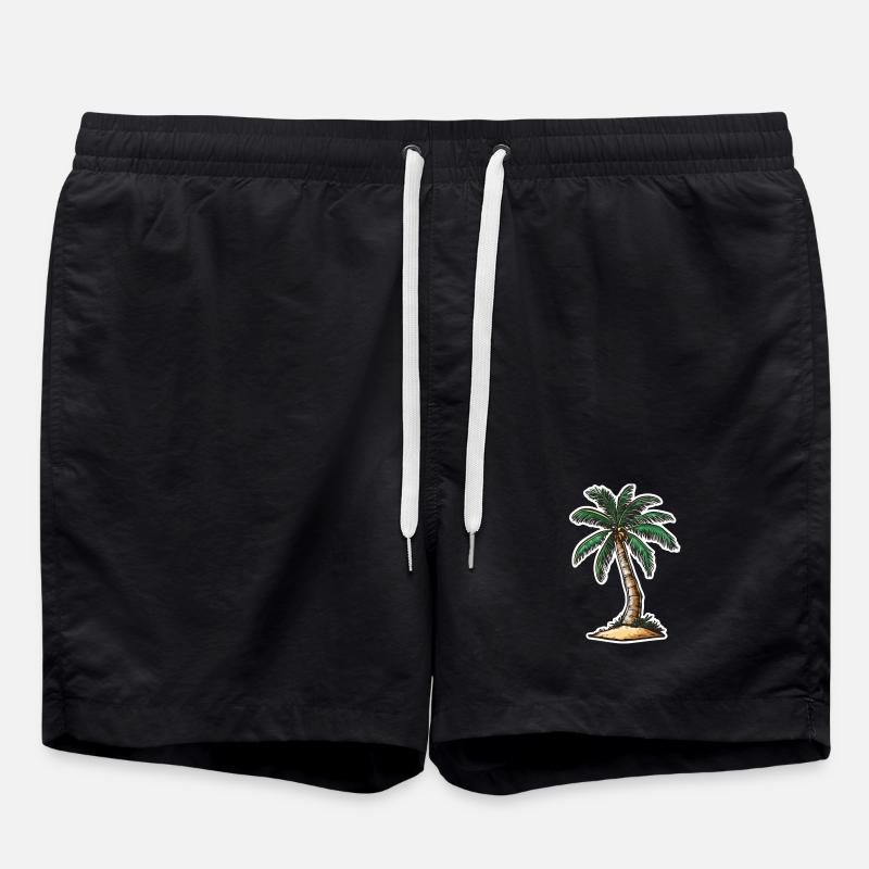 Palme - Badeshorts - Schwarz