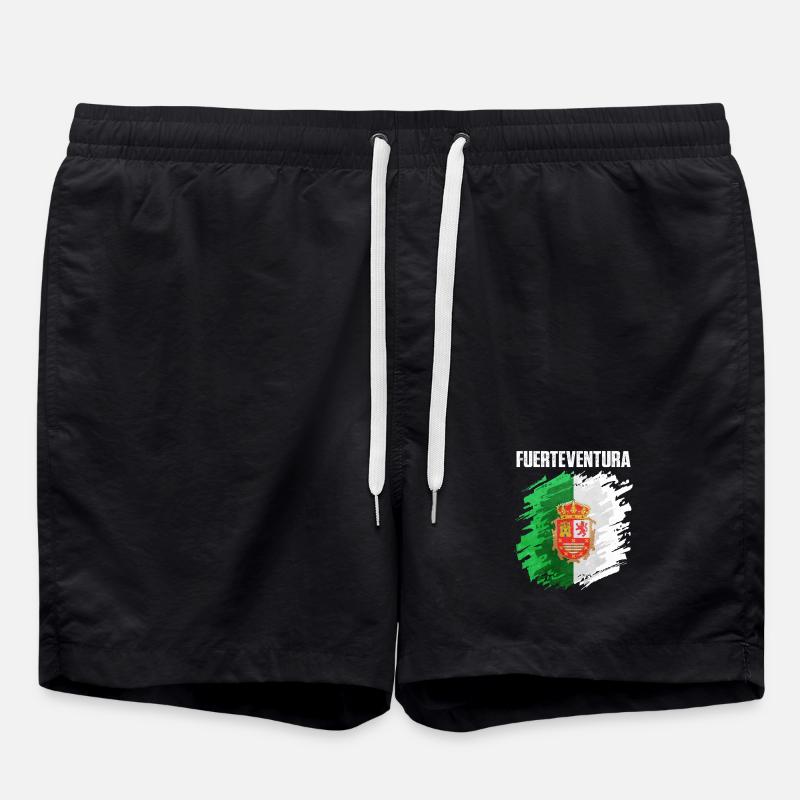 Fuerteventura Flag Design - Swim Trunks - black