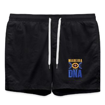 Madeira DNA motif design - Swim Trunks - black - Front - AI Model Male 185 light (185cm)