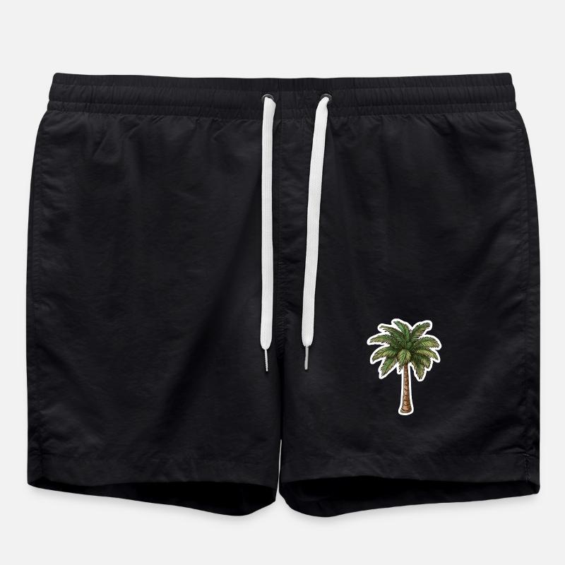 Palme - Badeshorts - Schwarz