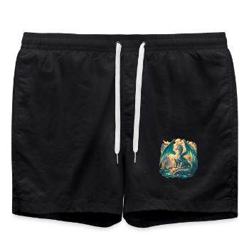 Dragon Dragon - Short de bain - noir - Devant - AI Model Male 185 light (185cm)