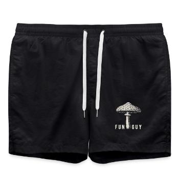 Parasol Funguy - Mushrooms - Wordplay - Swim Trunks - black - Front - AI Model Male 185 light (185cm)