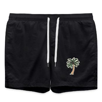 Palme - Badeshorts - Schwarz - Vorne - AI Model Male 185 light (185cm)