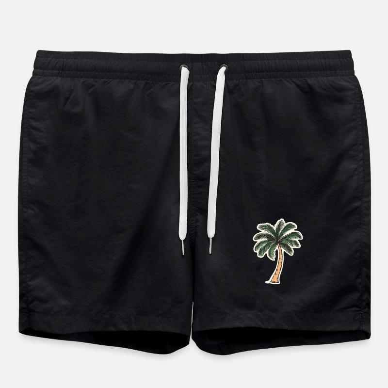 Palme - Badeshorts - Schwarz