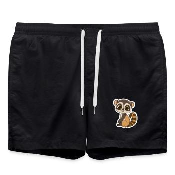 lemur - Swim Trunks - black - Front - AI Model Male 185 light (185cm)