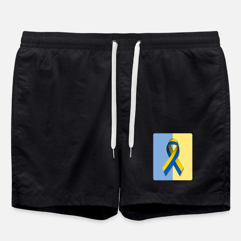 Peace for Ukraine - Swim Trunks - black