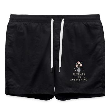 Fleuriste de mariage Floral Designer -crew Bouquet - Short de bain - noir - Devant - AI Model Male 185 light (185cm)