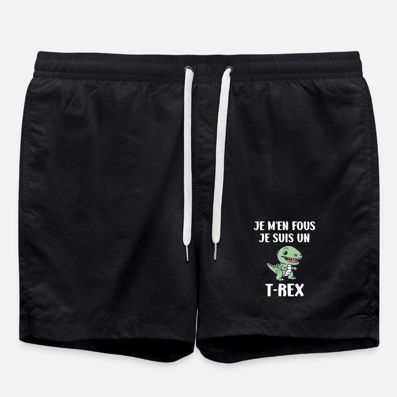 T-Rex Crazy Christmas - Swim Trunks - black