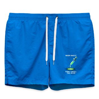 Main Quest: Don't Spill Acid | Laboratory - Swim Trunks - cobalt blue - Front
