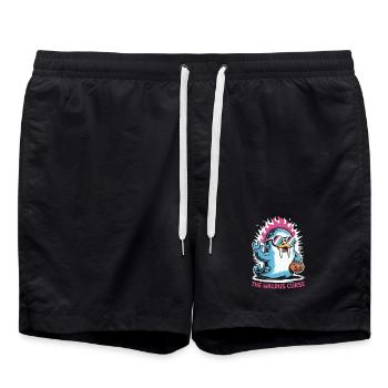Walrus Punk Rocker Halloween - Swim Trunks - black - Front - AI Model Male 185 light (185cm)