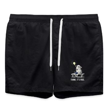 Thinking Sheep - Freedom - Swim Trunks - black - Front - AI Model Male 185 light (185cm)