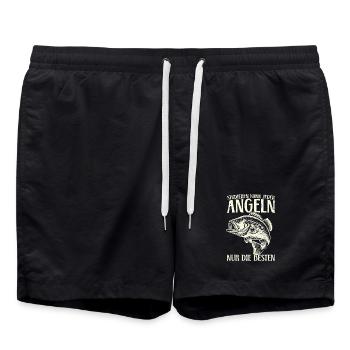 Studieren Kann Jeder Angeln Nur Die Besten - Badeshorts - Schwarz - Vorne - AI Model Male 185 light (185cm)