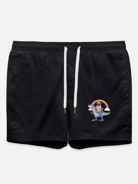 Silly Pug - Swim Trunks - black