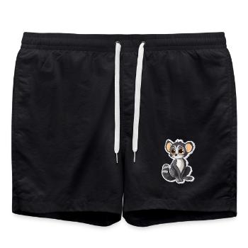 lemur - Swim Trunks - black - Front - AI Model Male 185 light (185cm)