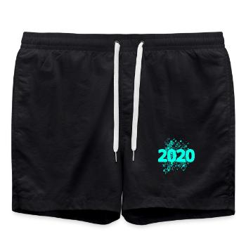 2020 - Badeshorts - Schwarz - Vorne - AI Model Male 185 light (185cm)