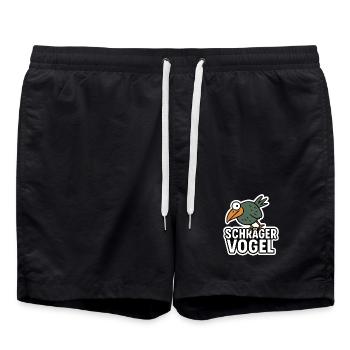 Oiseau étrange, strident et fou - Short de bain - noir - Devant - AI Model Male 185 light (185cm)