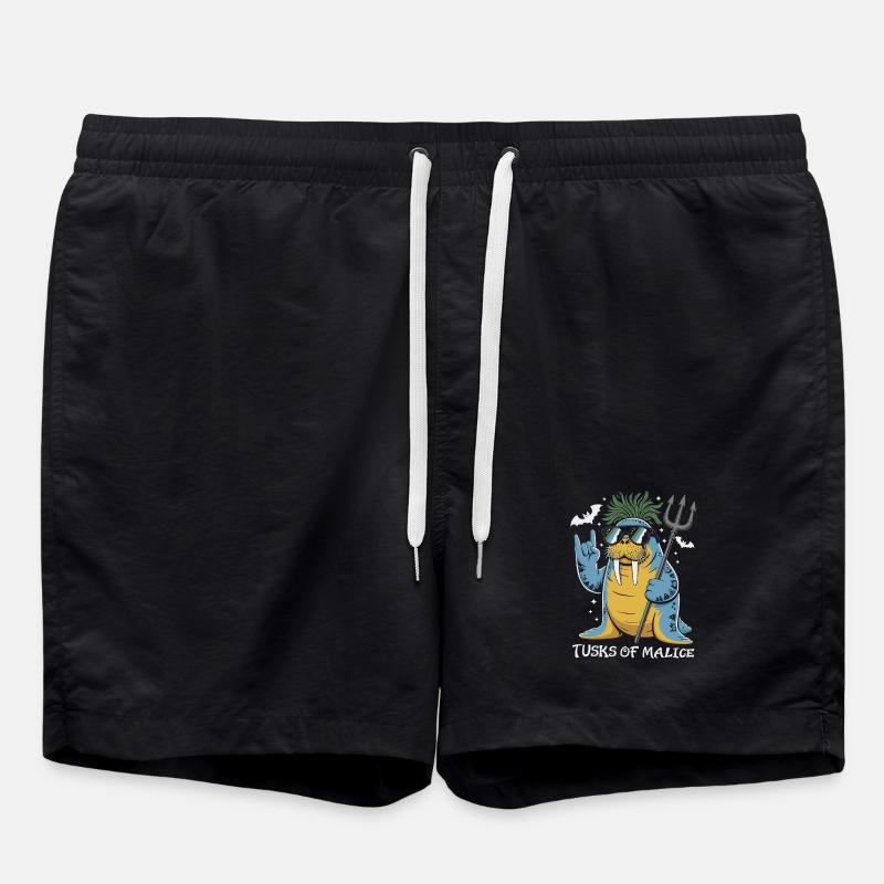 Walrus Punk Rocker Halloween - Short de bain - noir