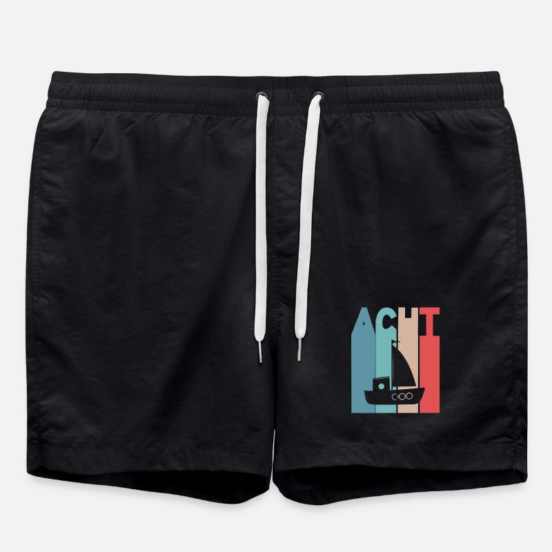 8 years children's birthday ship - Swim Trunks - black