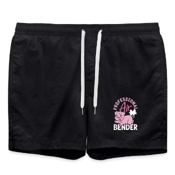 Public Fart Funny Inappropriate - Swim Trunks - black - Front - AI Model Male 185 light (185cm)