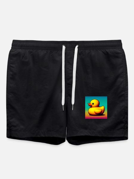 Duckling Duck Duck Duck - Swim Trunks - black