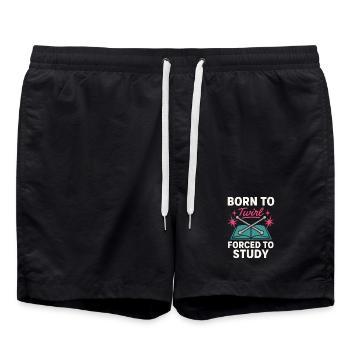 Bâton Twirler Majorette Captain Squad Club - Short de bain - noir - Devant - AI Model Male 185 light (185cm)