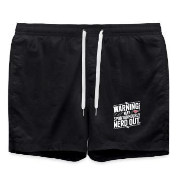 L’avertissement peut spontanément nerd out - Short de bain - noir - Devant - AI Model Male 185 light (185cm)
