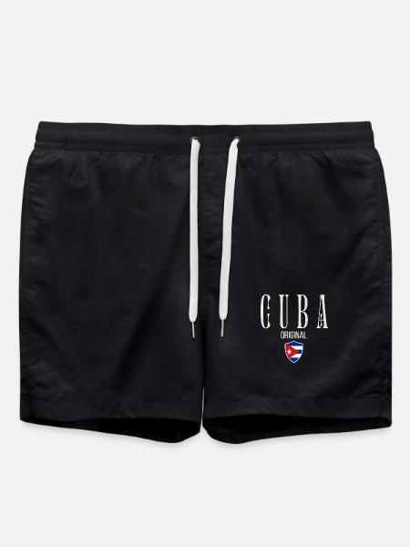 Cuban flag, proud Cuban - Swim Trunks - black