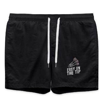 Dartscheibe mit Präzisionspfeil-Design - Badeshorts - Schwarz - Vorne - AI Model Male 185 light (185cm)