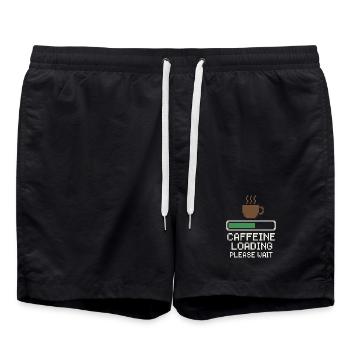 Barista Espresso Crew Coffee Slinger Latte - Swim Trunks - black - Front - AI Model Male 185 light (185cm)