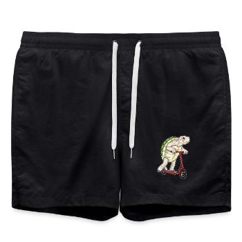 Scooter tortue - Short de bain - noir - Devant - AI Model Male 185 light (185cm)