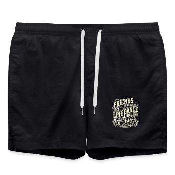 Friends Don't Leave Friends Alone Line Dance ta - Swim Trunks - black - Front - AI Model Male 185 light (185cm)