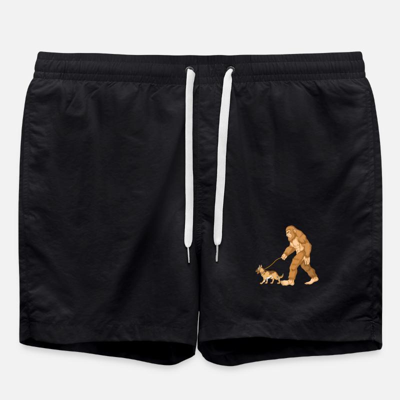 Bigfoot Walking Deutscher Schäferhund - Badeshorts - Schwarz
