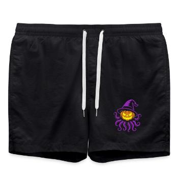 Octopumpkin - Citrouille effrayante avec des tentacules - Short de bain - noir - Devant - AI Model Male 185 light (185cm)