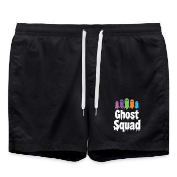 Ghost Squad - Citation fantôme d'Halloween - Short de bain - noir - Devant - AI Model Male 185 light (185cm)