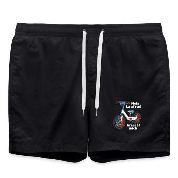 Mon vélo d'équilibre a besoin de moi - Short de bain - noir - Devant - AI Model Male 185 light (185cm)