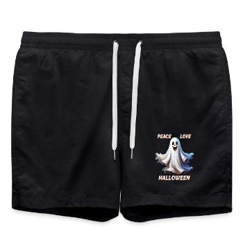 FANTÔME PAIX AMOUR HALLOWEEN - Short de bain - noir - Devant - AI Model Male 185 light (185cm)