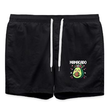 Mamacado Avocat Amoureux Fête des Mères - Short de bain - noir - Devant - AI Model Male 185 light (185cm)