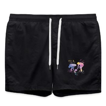 Curler Winter Sports Curling - Badeshorts - Schwarz - Vorne - AI Model Male 185 light (185cm)