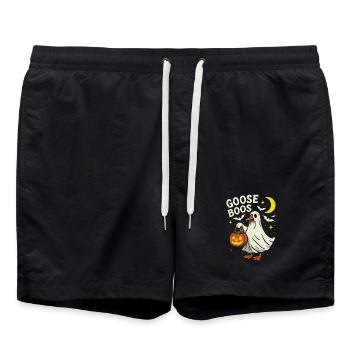 Goose Boos - Halloween Party Kostüm - Badeshorts - Schwarz - Vorne - AI Model Male 185 light (185cm)