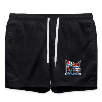 Norway Angler Fishing - Short de bain - noir - Devant - AI Model Male 185 light (185cm)