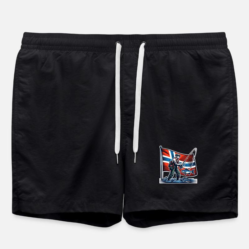 Norway Angler Fishing - Short de bain - noir