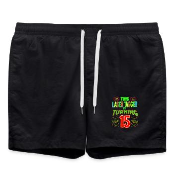 Ce marqueur laser a 15 ans laser - Short de bain - noir - Devant - AI Model Male 185 light (185cm)