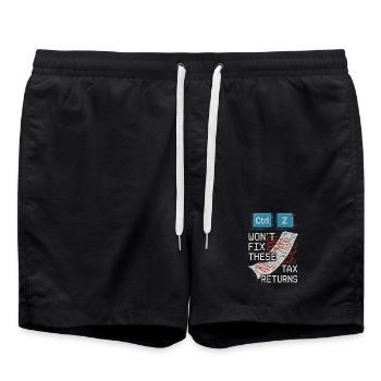 Accounting student cpa in training excel jokes - Swim Trunks - black - Front - AI Model Male 185 light (185cm)