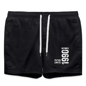 Legenden Oktober 1990 Jahrgang Oktober 1990 Retro - Badeshorts - Schwarz - Vorne - AI Model Male 185 light (185cm)