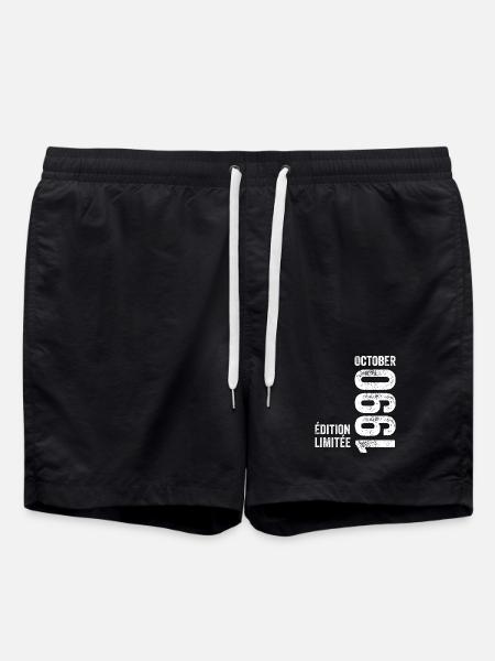 Legenden Oktober 1990 Jahrgang Oktober 1990 Retro - Badeshorts - Schwarz