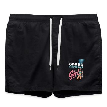 Scuba Girl Diver Design - Short de bain - noir - Devant - AI Model Male 185 light (185cm)