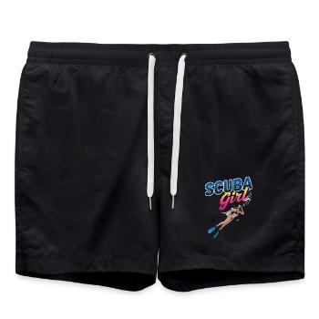 Conception de plongée sous-marine pour fille - Short de bain - noir - Devant - AI Model Male 185 light (185cm)