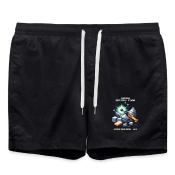 Statistique d’armure : Confiance +10 | Cosplay - Short de bain - noir - Devant - AI Model Male 185 light (185cm)